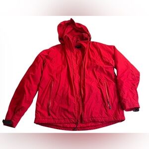 Lands' End Men's Red Thermolite Hooded Jacket. Size Medium. Gorpcore.